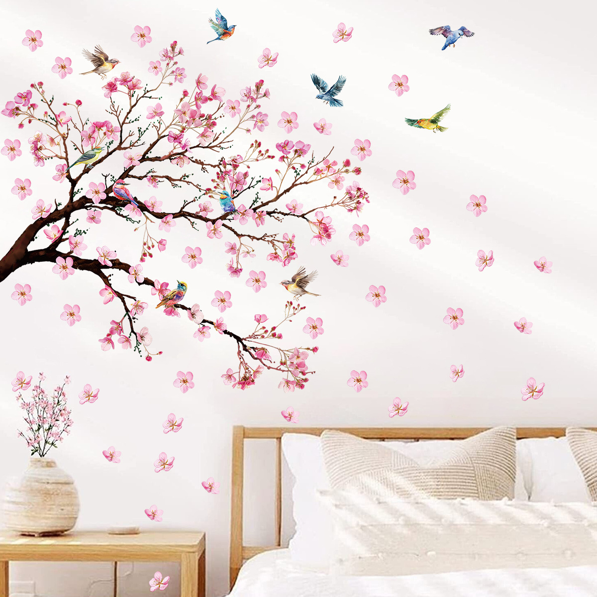 Watercolour Bird Flower Wall S - Baby Girl Nursery Quotes recension och pris