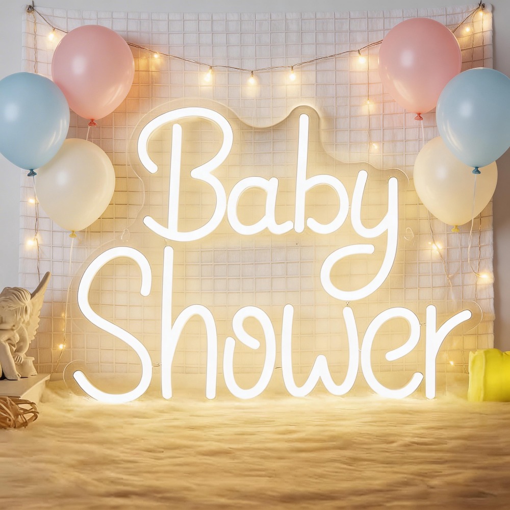 Baby Shower LED Neon Signs USB - Baby Nursery Wall Lights recension och pris