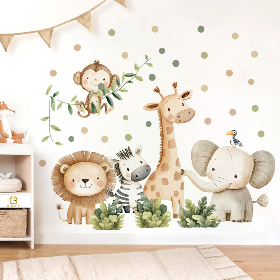 Boho Forest Animals Wall Stick - Baby Nursery Decor Girl recension och pris