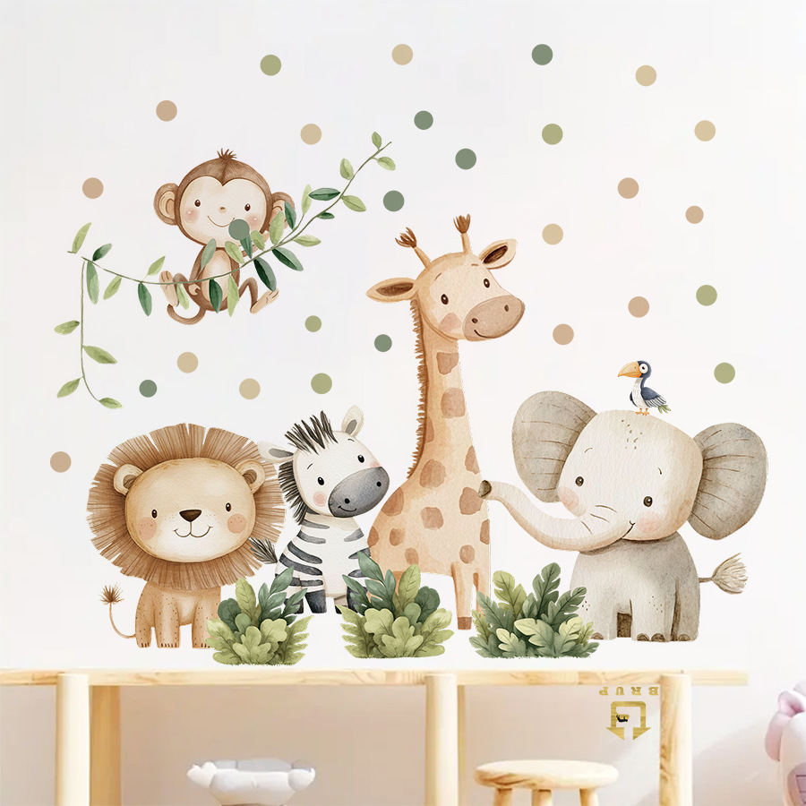 Boho Forest Animals Wall Stick - Baby Nursery Decor Girl recension och pris