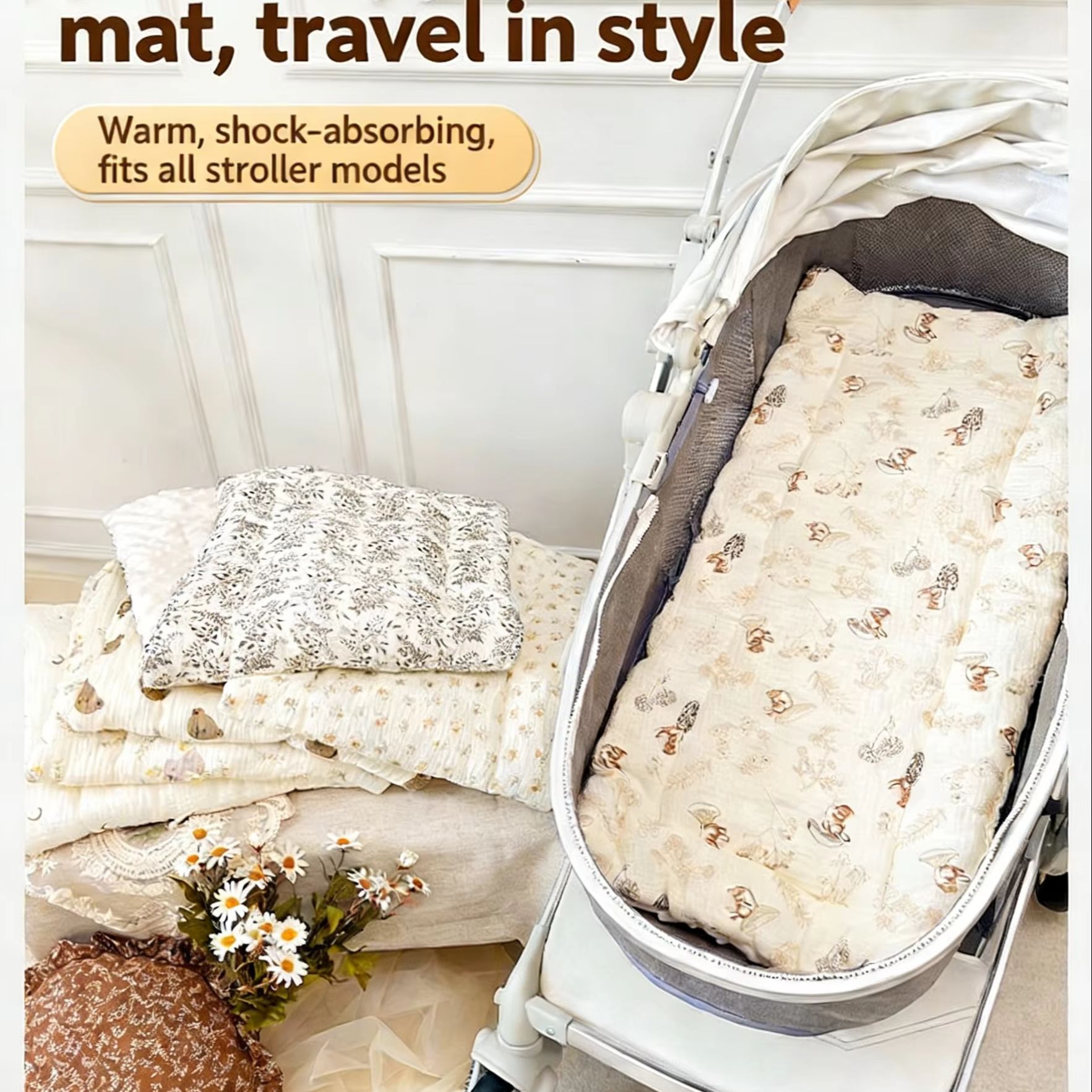 Baby Stroller Pad Upgraded Uni - Baby Nursery Trolley recension och pris