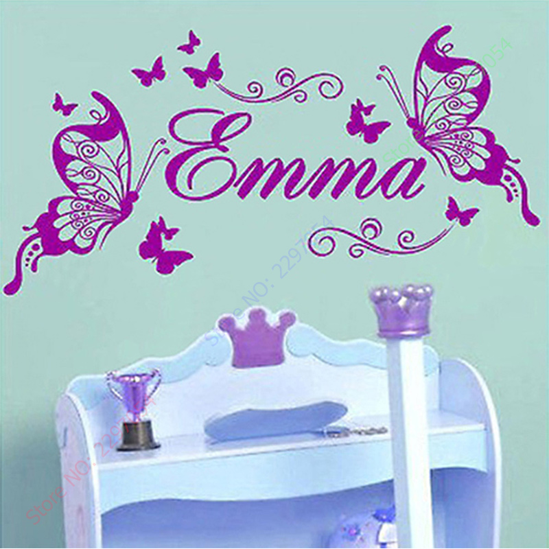 New Butterflies Personalized N - Baby Girl Nursery Quotes recension och pris
