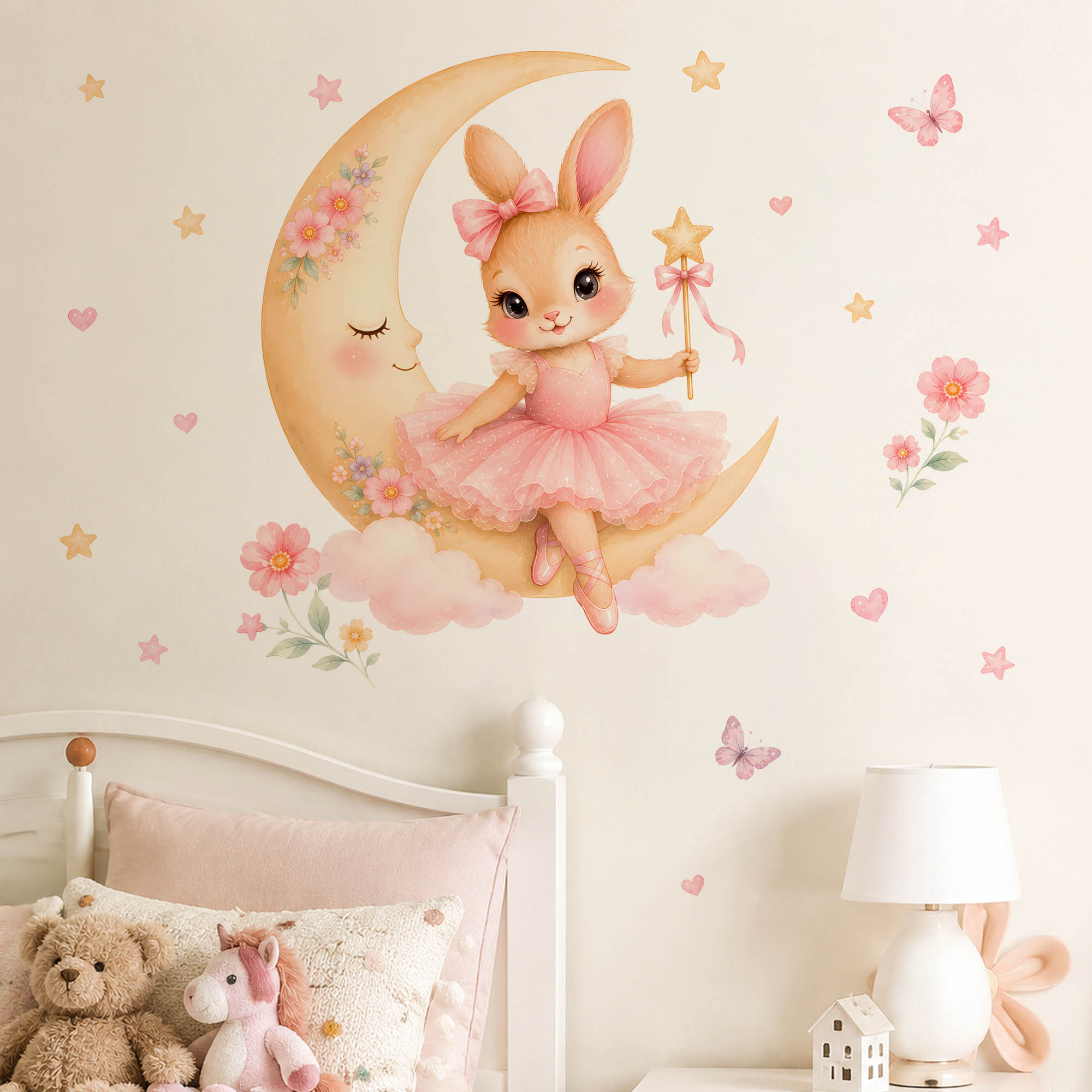 Watercolor Ballerina Bunny Moo - Baby Girl Nursery Quotes recension och pris