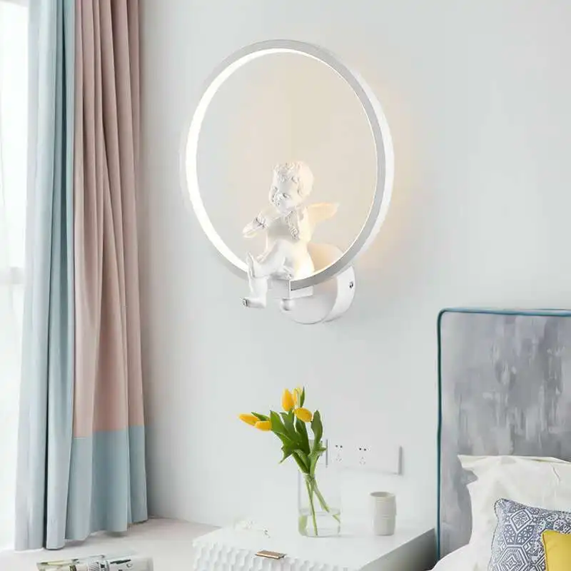 Nordic Warm Angel Wall Lamp Mo - Baby Nursery Wall Lights recension och pris