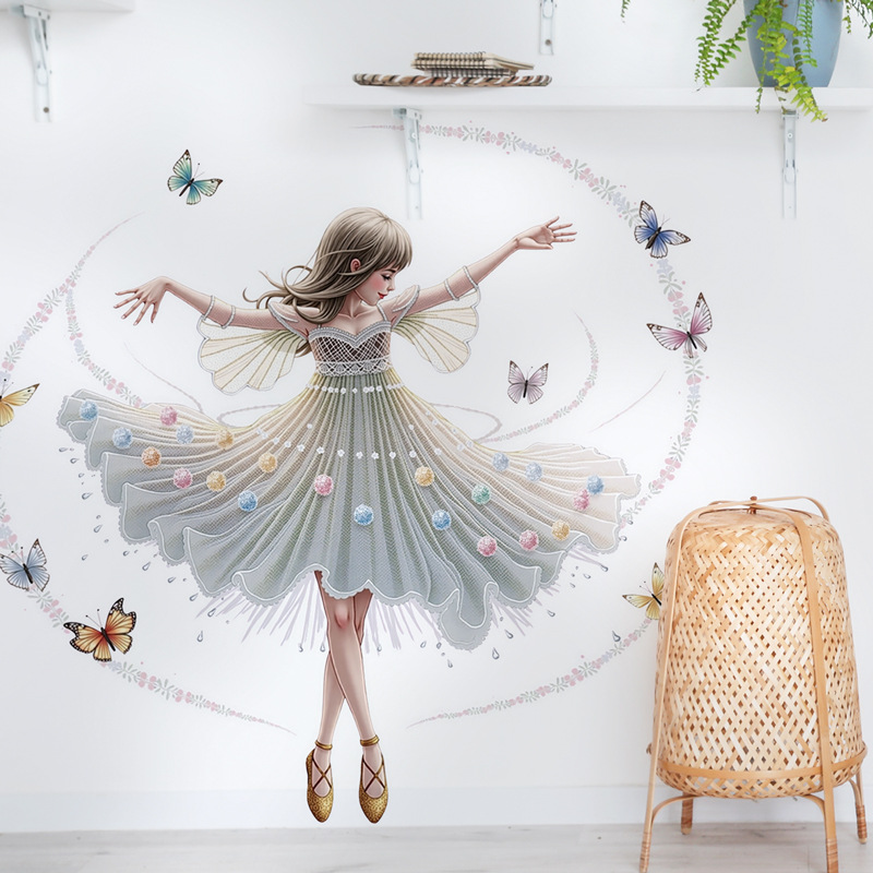 Dancing Girl Vinyl Child Wall  - Baby Nursery Decor Girl recension och pris