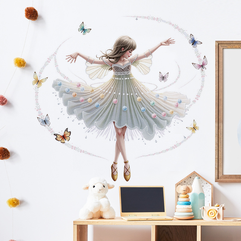 Dancing Girl Vinyl Child Wall  - Baby Nursery Decor Girl recension och pris